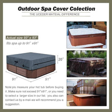 Load image into Gallery viewer, Customizable Dark Gray Hot Tub Cover - 600D Waterproof with Secure Lock Design