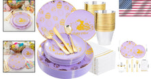 Load image into Gallery viewer, Complete 175-Piece Disposable Easter Plates &amp; Napkins Set - Perfect for Parties