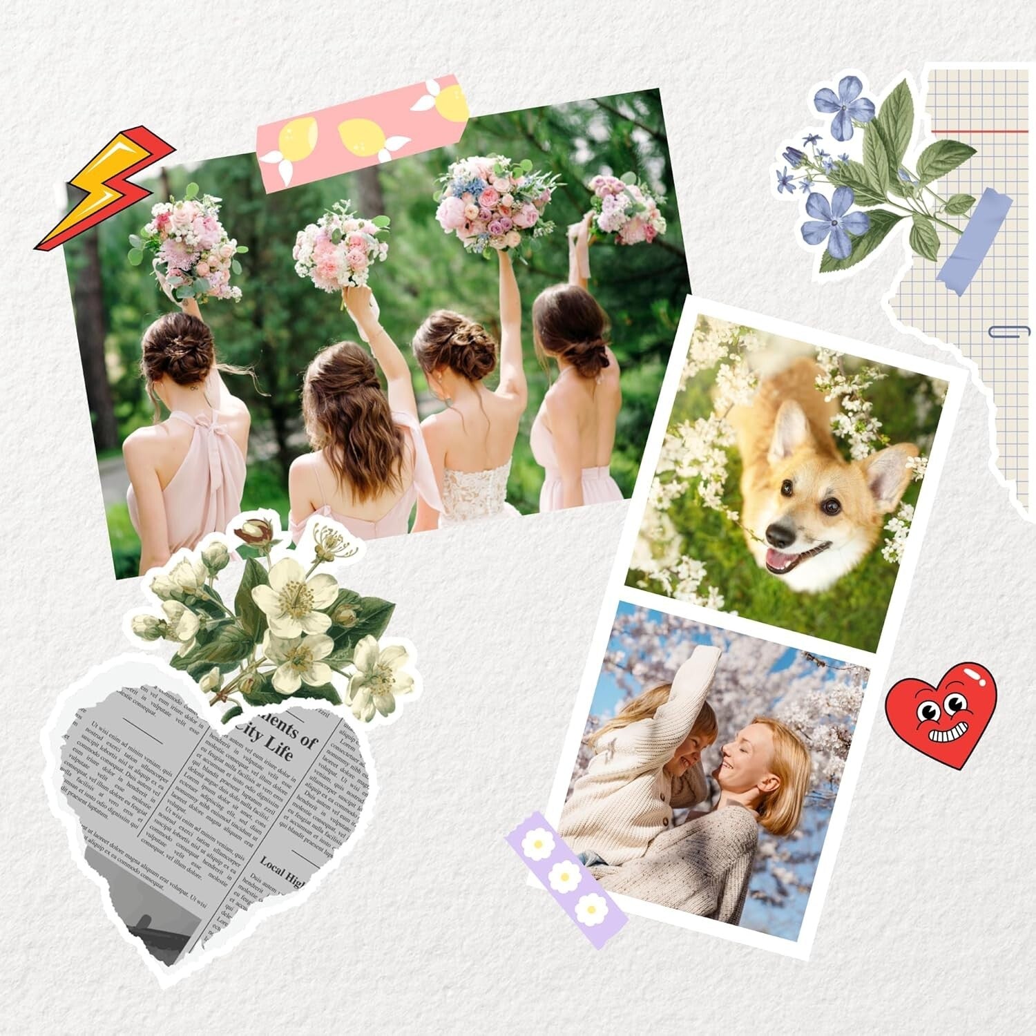 Compact Bluetooth Photo Printer - 4PASS Technology & 68 Sheets Bundle in Yellow