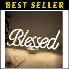 Load image into Gallery viewer, USB Powered Blessed Neon Light - Beautiful Wall Decor with Adjustable Brightness