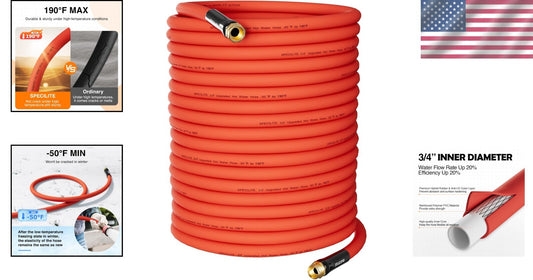 150ft Kink-Free Garden Hose with 3/4" Brass Fittings - All-Weather Performance
