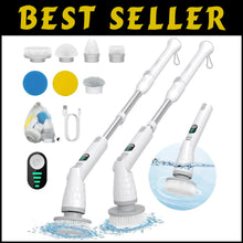 Load image into Gallery viewer, Rechargeable Cordless Spin Brush with Adjustable Length for Effortless Cleaning