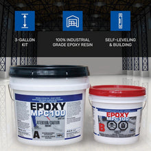 Load image into Gallery viewer, 100% Solids Industrial-Grade Epoxy Floor Coating - Water Resistant 3 Gallons Kit