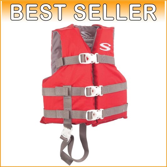 Durable Red Kids Life Jacket for Boating, Swimming, and Water Sports - 30-50lbs