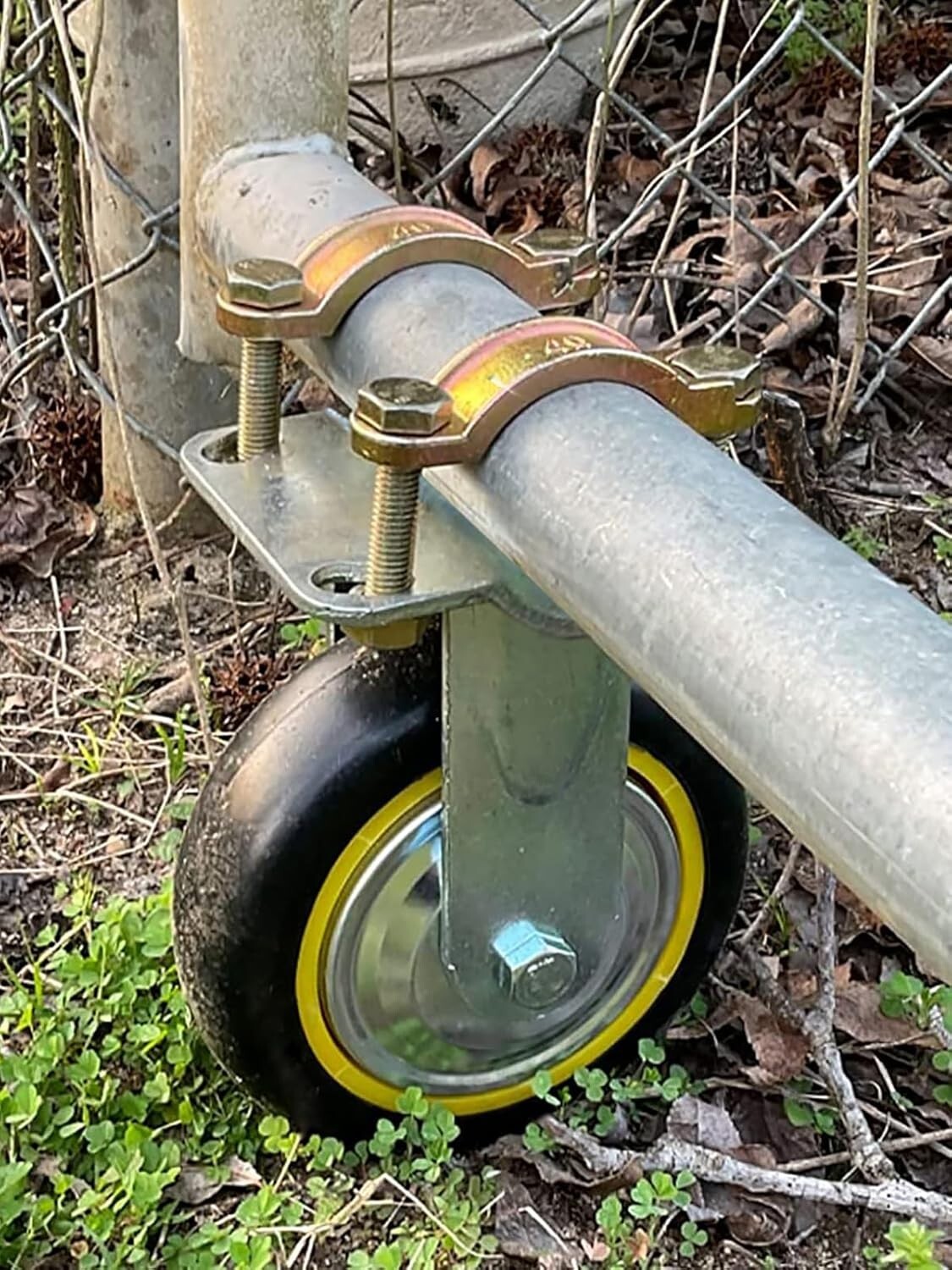 Heavy-Duty 6" Gate Wheels for Metal Tube Gates - 2 Pack Rust-Resistant Solution