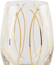 Load image into Gallery viewer, Luxurious Gold Etched Stemless Wine Glasses, Set of 4 - Perfect for Gatherings