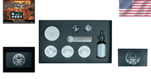 Load image into Gallery viewer, Sophisticated Platinum Mustache Wax Kit with Refillable Inserts &amp; Grooming Tools