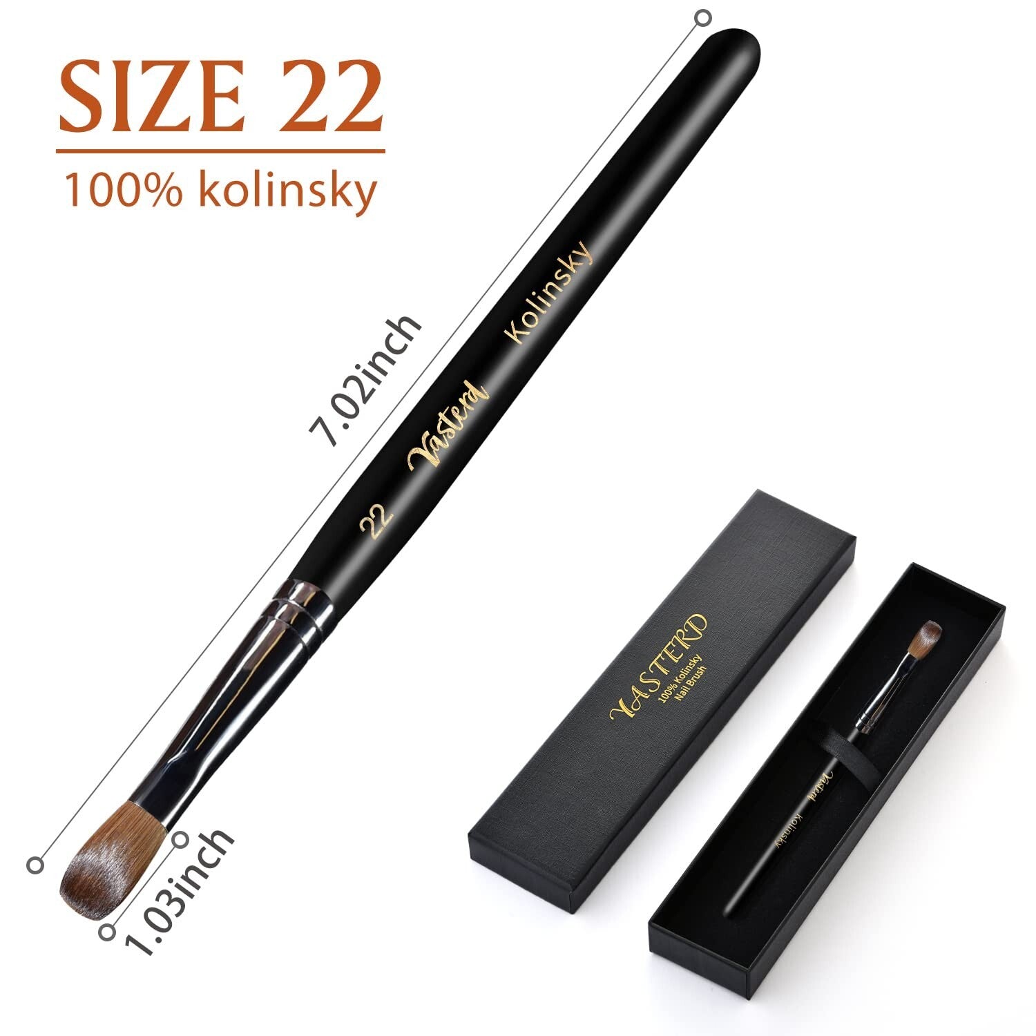 Lightweight Acrylic Nail Brush with Crimped Oval Head - Versatile & Easy to Use