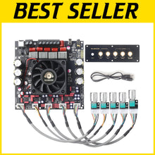 Load image into Gallery viewer, Dual Chip 2.1 Channel Amplifier Board with Multiple Inputs - 1200W Power