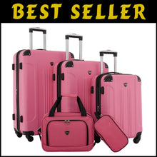 Load image into Gallery viewer, Vibrant Hot Pink Chicago 5-Piece Expandable Luggage Set with Smooth-Glide Wheels