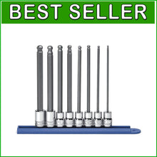Load image into Gallery viewer, Premium 8-Piece 3/8" Drive Long Ball Hex Bit Socket Set for Precision Shaping