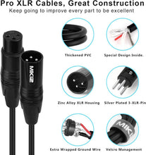 Load image into Gallery viewer, Premium 50ft XLR Cables 2-Pack - Balanced Microphone Cord for Superior Sound
