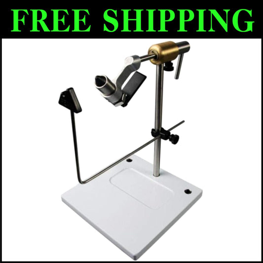 Premium Rotary Fly Tying Vise with Lightweight Pedestal Base for Efficient Tying