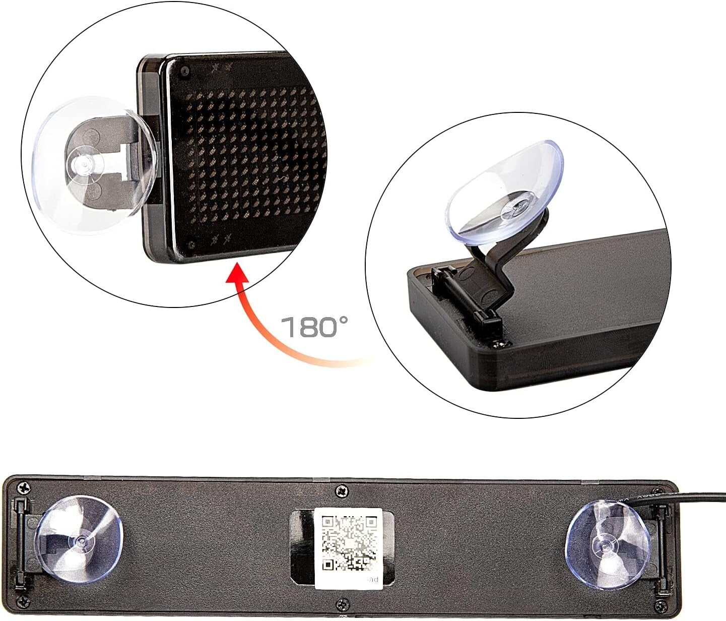 Customizable LED Window Sign - 9" Blue Display for Car, Taxi, Storefront