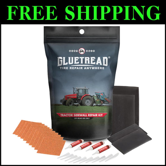 GlueTread Off-Road Tire Repair Kit - Fix 5-7 Trailers & Tractors Anywhere
