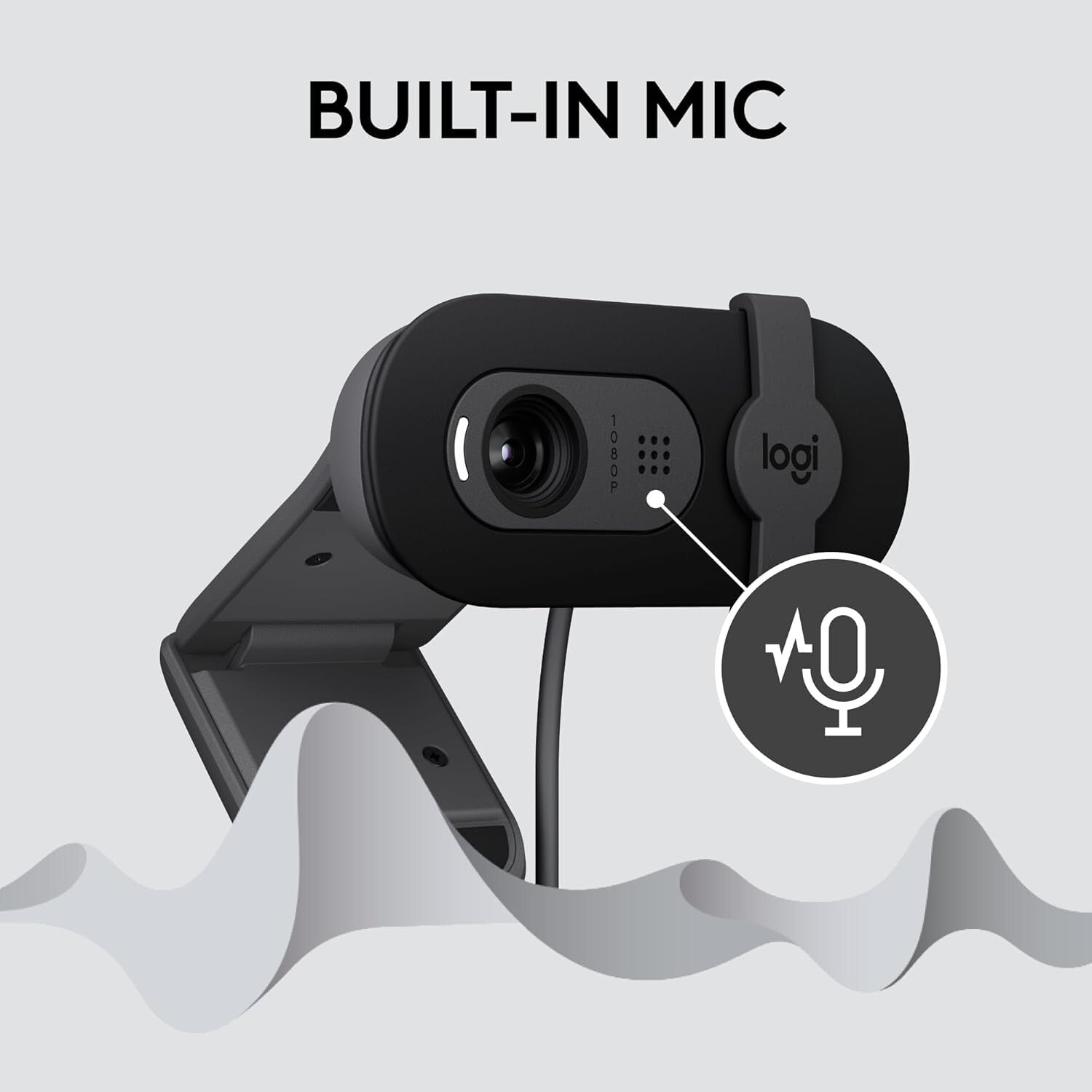 Eco-Friendly Brio 101 Webcam - Full HD 1080p & Integrated Mic for Video Calls