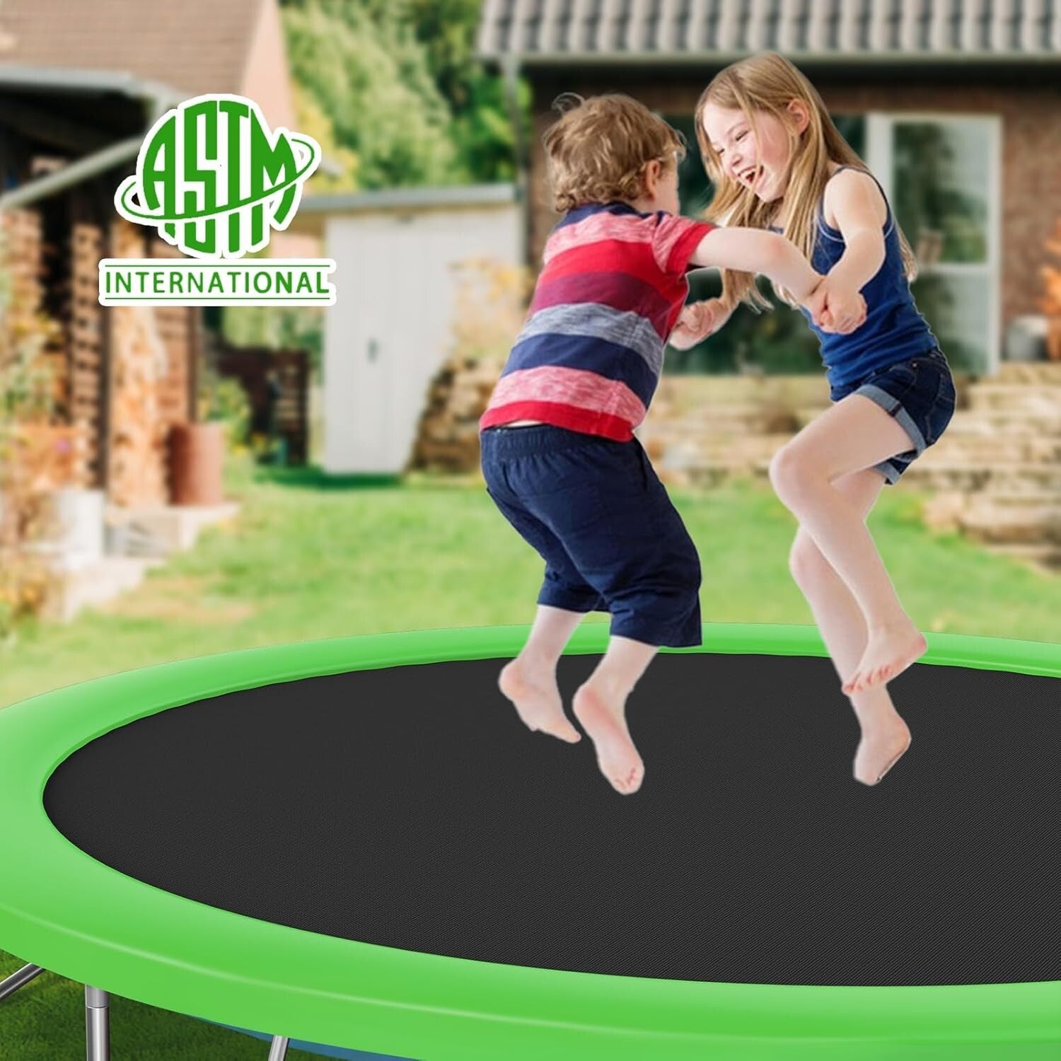 Ultimate 14FT Trampoline Set with Slide, Swings & Basketball Hoop - Family Fun