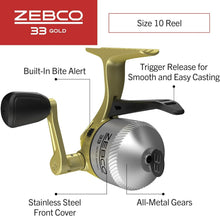 Load image into Gallery viewer, Versatile 33 Gold Spincast Reel - Changeable Retrieve &amp; Easy-to-Use Cajun Line