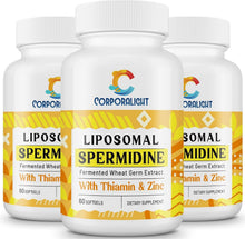 Load image into Gallery viewer, High-Potency 30mg Liposomal Spermidine Supplement - 99% Absorption, 180 Softgels
