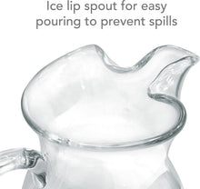 Load image into Gallery viewer, Napoli Clear Glass Beverage Pitcher – Perfect for Entertaining Up to 70 Ounces
