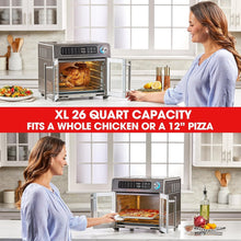 Load image into Gallery viewer, 26 QT Stainless Steel Air Fryer &amp; Multi-Cooker with Touchscreen Controls