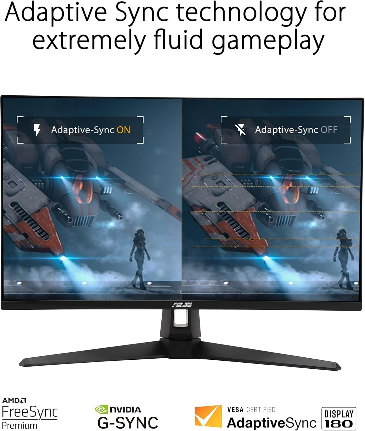 Fast IPS 27” Gaming Monitor with 1440P, 180Hz and Extreme Low Motion Blur Sync