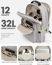 Load image into Gallery viewer, Durable Travel Backpack for Women - 17-Inch Laptop Compartment &amp; Comfy Straps