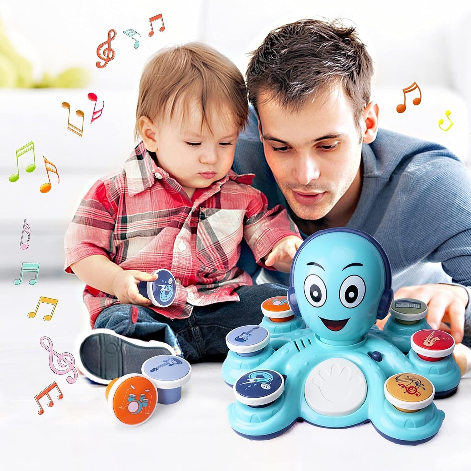 Durable Musical Octopus Toy for Educational Fun - Perfect Birthday Gift for Kids