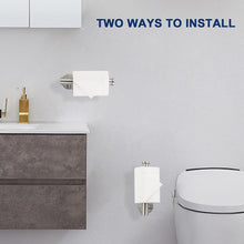 Load image into Gallery viewer, Stylish Self-Adhesive Toilet Roll Holder - Pack of 10 in Elegant Brushed Nickel