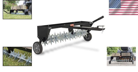 Professional Grade 40" Tow Behind Spike Aerator for Lawn Care Enthusiasts