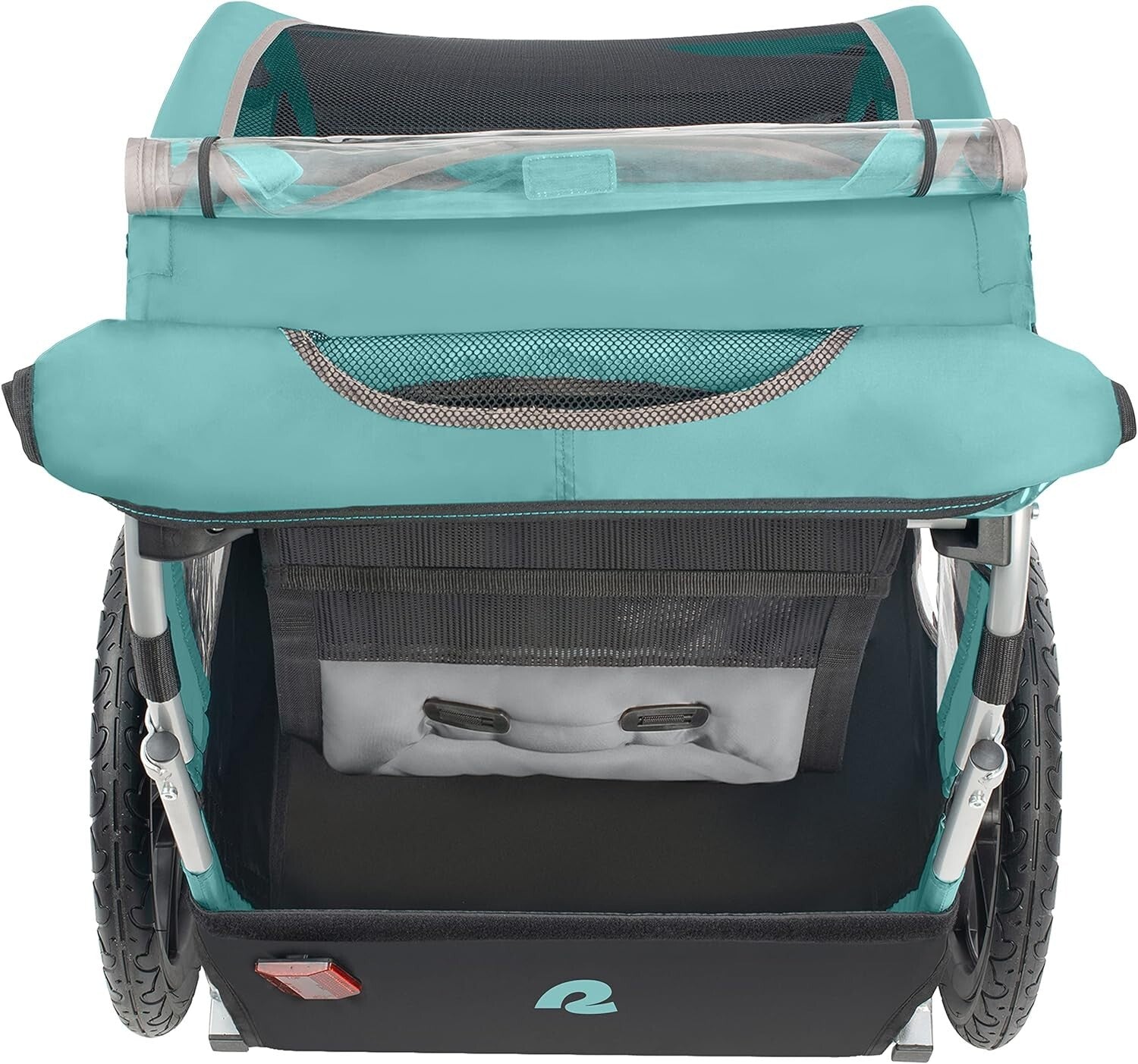 Weather-Resistant Children's Bike Trailer with Reflectors & Rear Storage