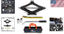 Load image into Gallery viewer, Compact 3 Ton Tire Jack Kit for Cars &amp; SUVs - Includes Adjustable Lug Wrench