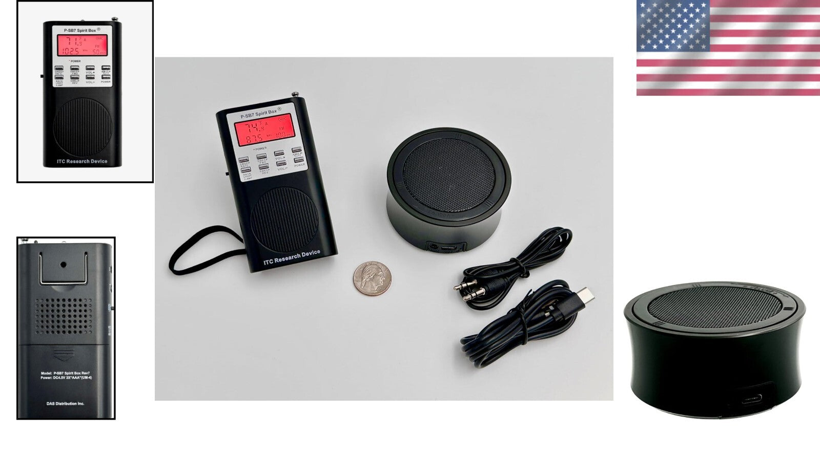 Dynamic P-SB7 Spirit Box & Orbital Bluetooth Speaker Combo: 2.1 Sound Power