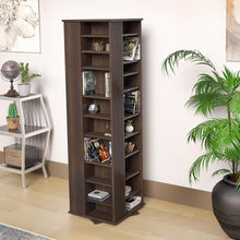 Load image into Gallery viewer, Compact Revolving Media Storage Cabinet with Rich Espresso Finish - Indoor Use