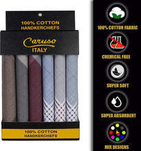 Load image into Gallery viewer, Ultra-Absorbent Men's Handkerchiefs, 100% Cotton Chequered Design, 46cm x 46cm