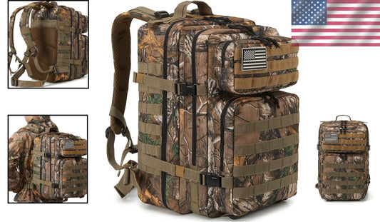 Unisex 45L Waterproof Tactical Backpack with Comfort Features for All Activities