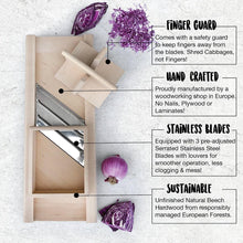 Load image into Gallery viewer, Traditional Manual Cabbage Shredder with Stainless Steel Blades for Sauerkraut