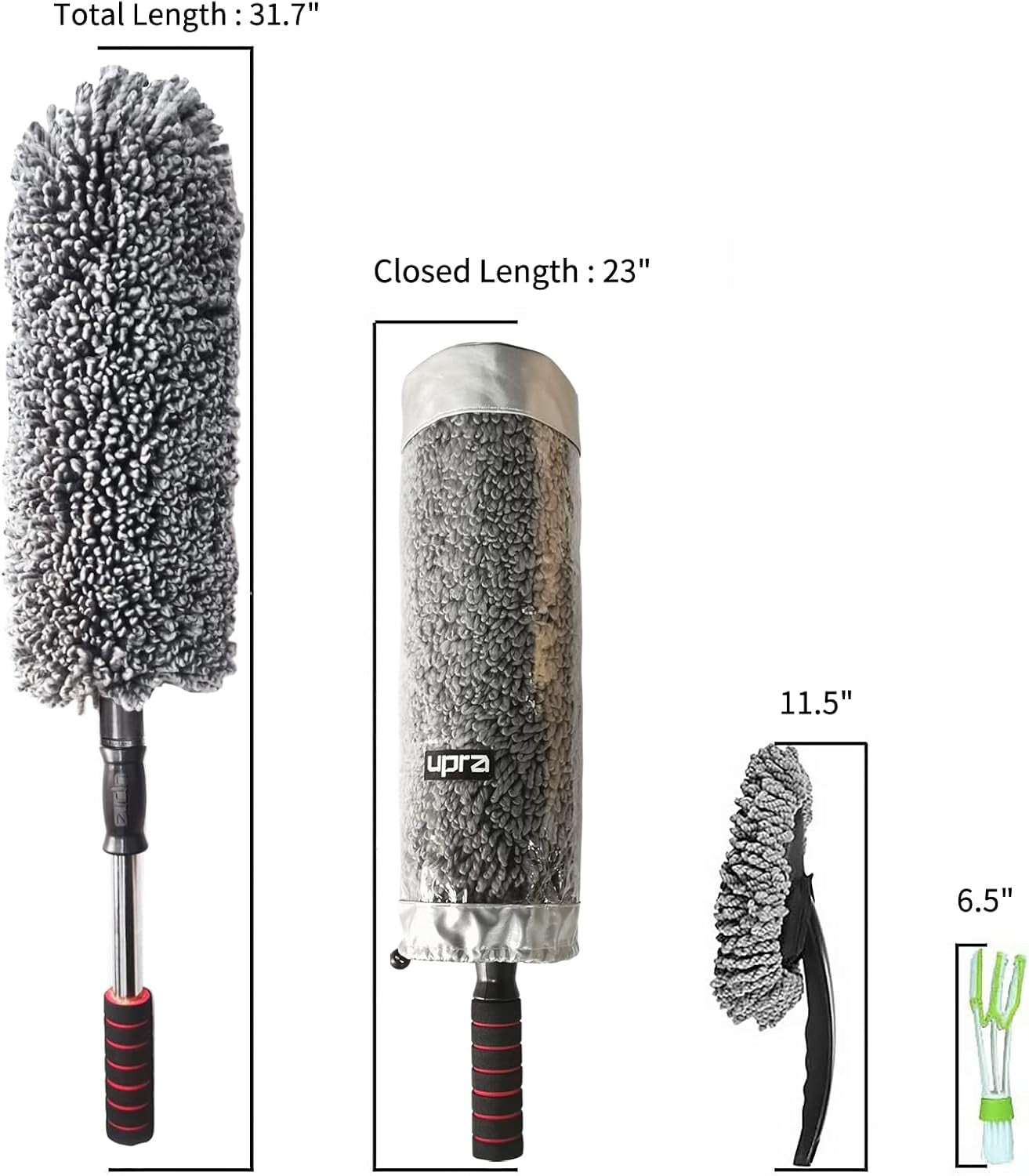 All-in-One Car Cleaning Duster Set with Extendable Handle - Ideal for SUVs & RVs