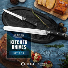 Load image into Gallery viewer, Artisan BBQ Knife Set – Razor-Sharp 12" Slicing Knife &amp; 6" Boning Knife Gift Set