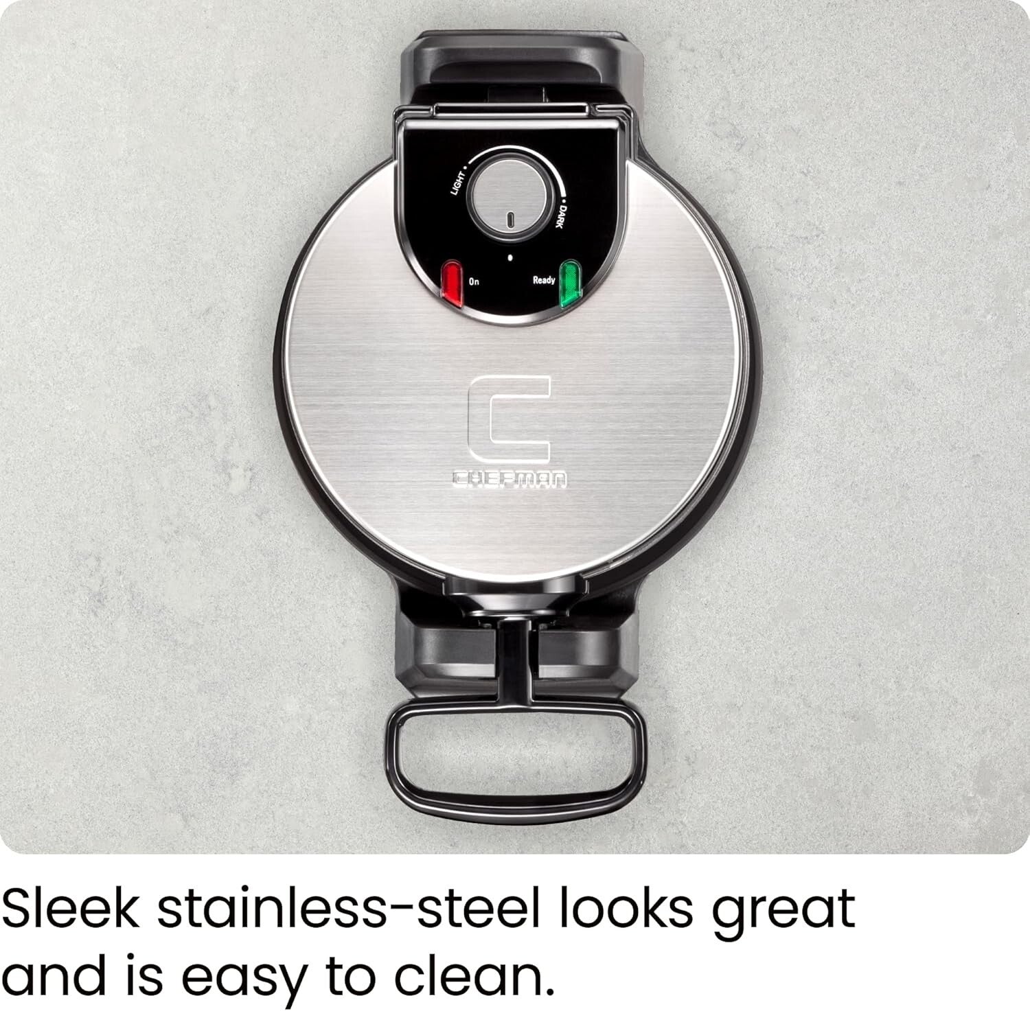 Adjustable Timer Waffle Iron with Space-Saving Design for Perfect Breakfasts