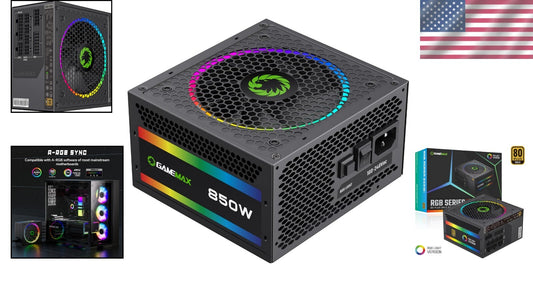 Fully Modular 850W 80 Plus Gold PSU - Optimized for Gaming PCs and Upgrades