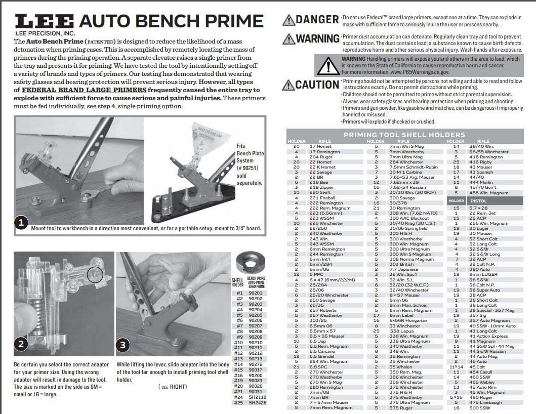Advanced Auto Bench Priming Tool - Ideal for Unisex Adult Reloading Enthusiasts