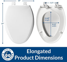 Load image into Gallery viewer, Heavy-Duty White Toilet Seat with Whisper Close and Enhanced Hygiene Features