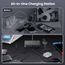 Load image into Gallery viewer, Versatile 200W GaN IV USB C Charger Hub - 8 Ports with Safety Protection