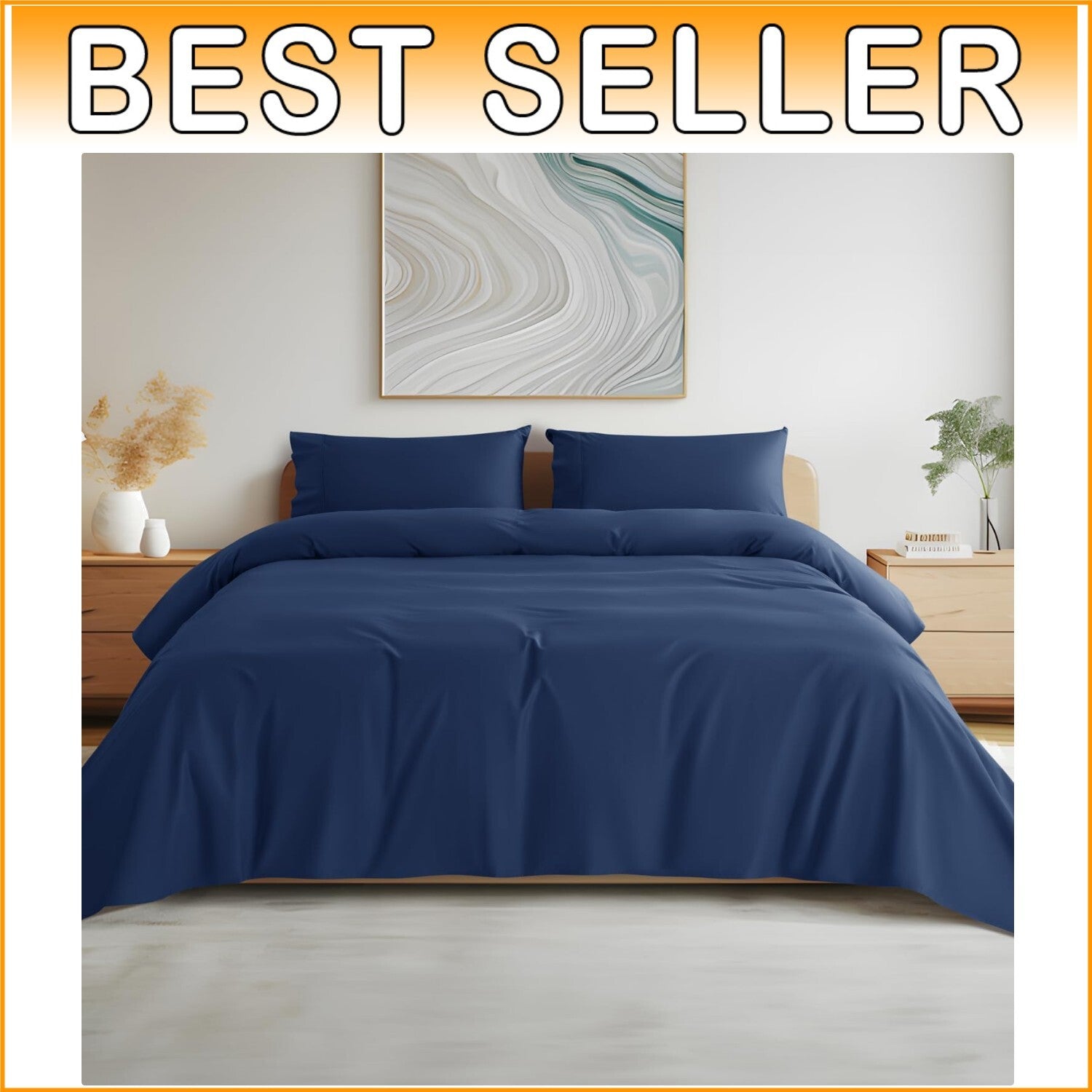 Eco-Friendly Egyptian Cotton Queen Sheets - 800 Thread Count, Cooling Comfort