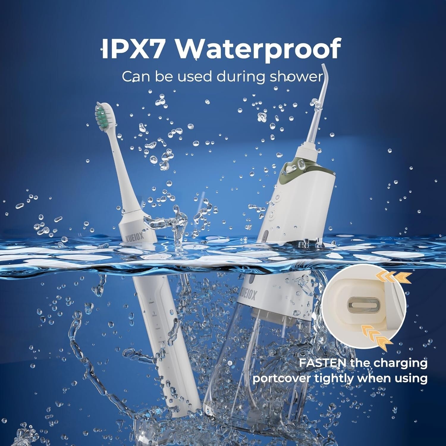 Complete Oral Care Set: 320ML Cordless Flosser & Advanced Electric Toothbrush