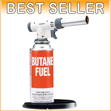Load image into Gallery viewer, Stainless Steel Butane Torch with Stabilizing Stand - 2700°F Flame Precision