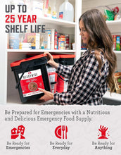 Load image into Gallery viewer, Nutrient-Rich Freeze-Dried Survival Meals - 88 Servings in a Compact Bucket