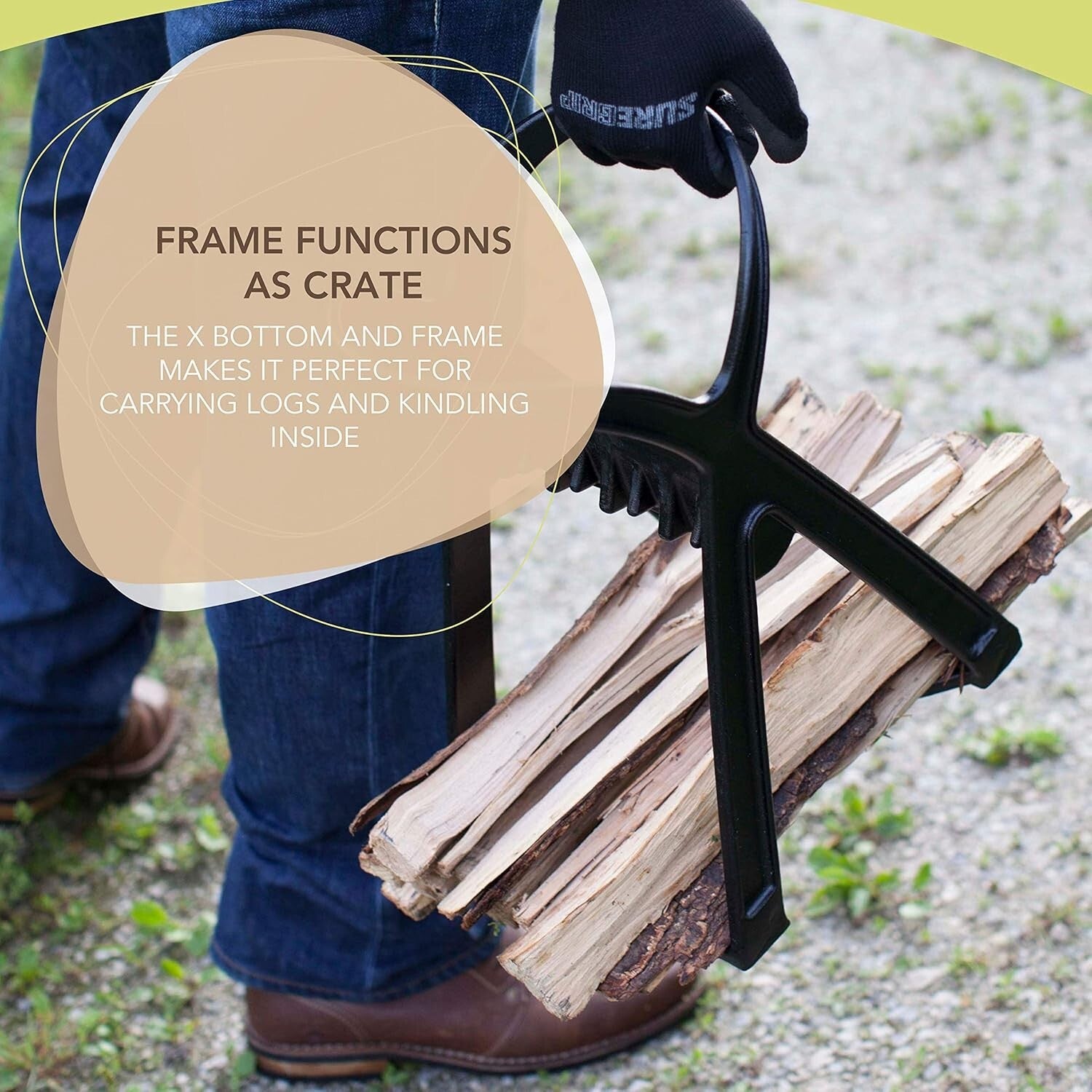 Kindle Quick Log Splitter: Alloy Steel Manual Tool for Safe Firewood Splitting