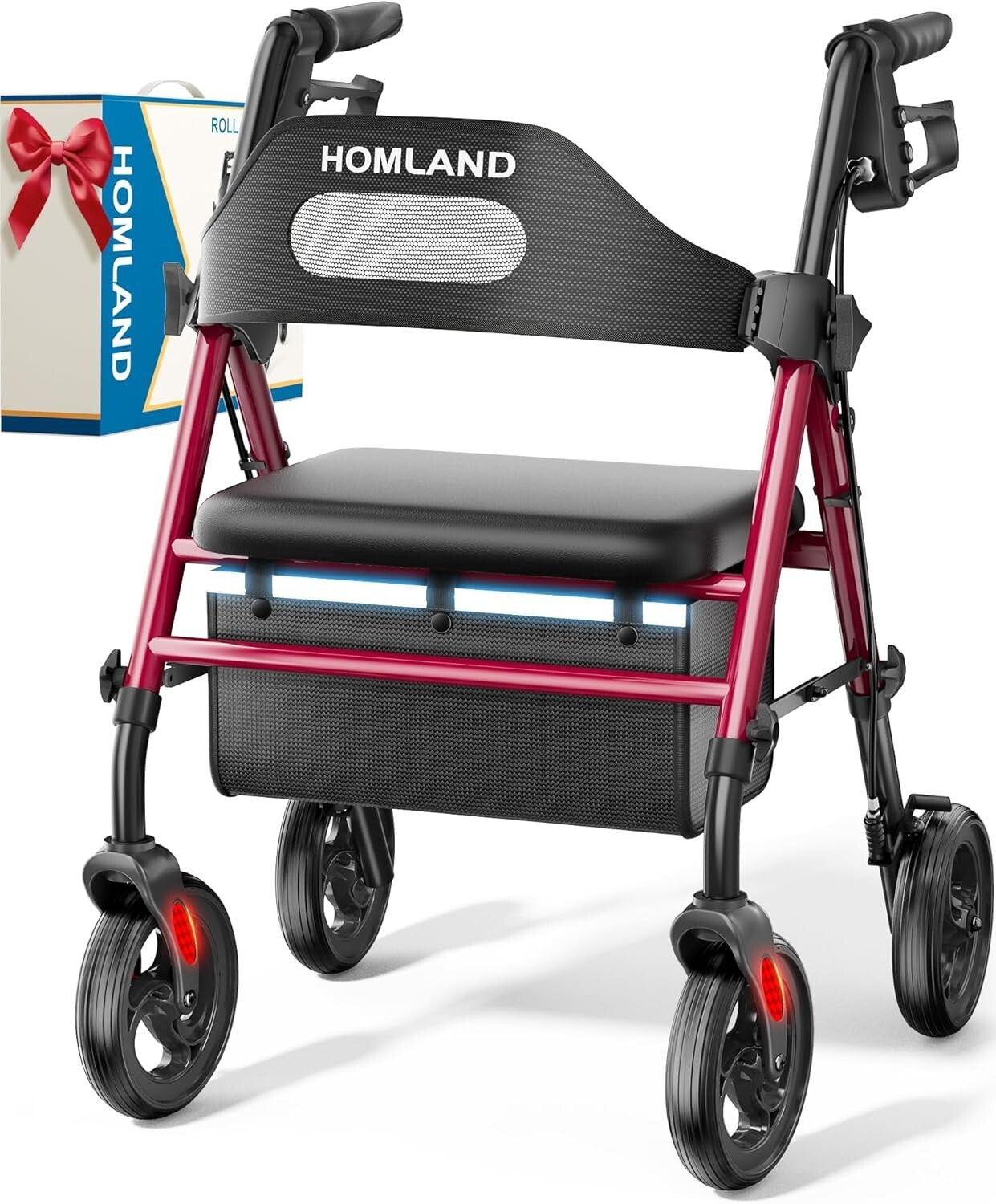 Adjustable Handle & Seat Foldable Walker for Seniors - Safety & Comfort Combined